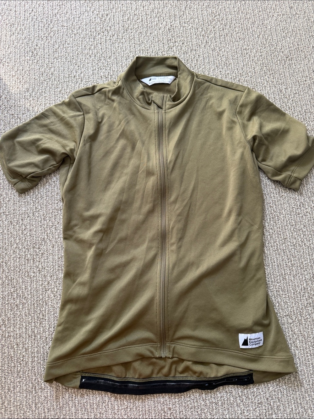 Women's Olive Short-Sleeve Performance Zip Jersey